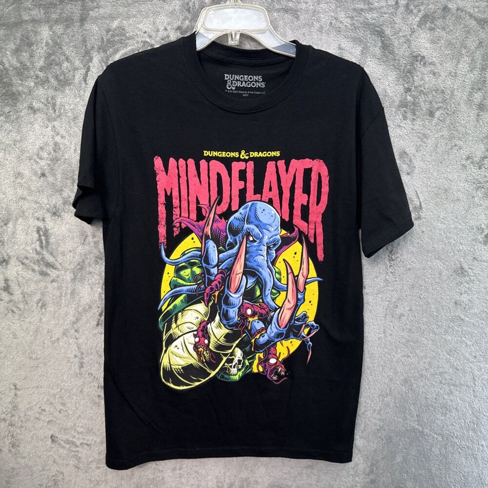 Dungeons And Dragons Mind Flayer Black Graphic T-Shirt kids Med